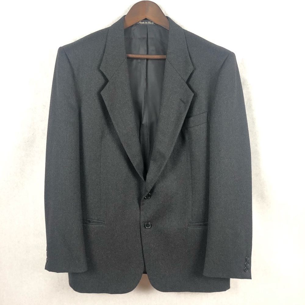 Ungaro 2 Button No Vent Wool Sport Coat 40 Reg